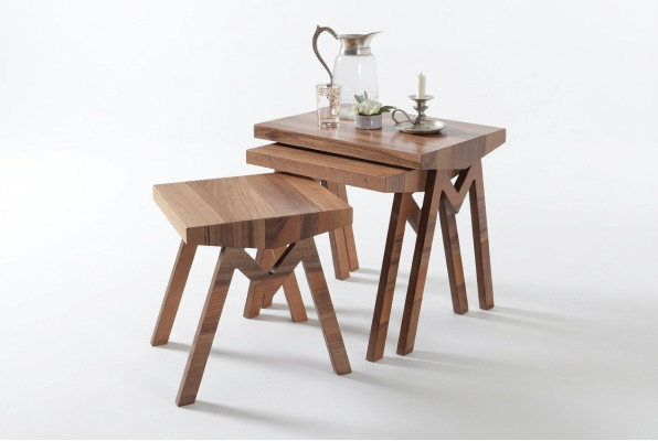 Bloemenstandaard Bijzettafels Houten tafels Tafel Set Bijzettafel Salontafel 3-delig.