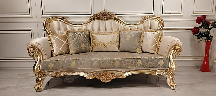 Chesterfield bankstel bank stoffering meubels barok rococo tafel 3-delig  Chesterfield bankstel bank bekleding meubels barok rococo tafel 3-delig