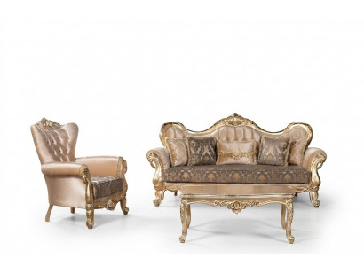 Chesterfield bankstel bank stoffering meubels barok rococo tafel 3-delig  Chesterfield bankstel bank bekleding meubels barok rococo tafel 3-delig