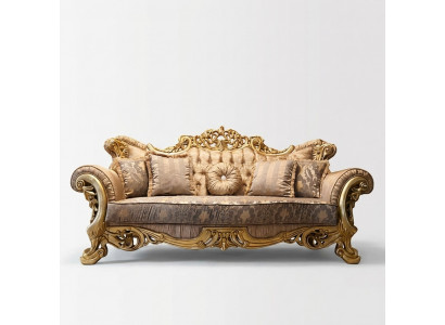 Chesterfield barok driezits bank meubel bank banken stof goud