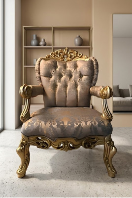 Fauteuil Luxe Rembourré Designer Textile 1 Place Siège Rembourré Mobilier Neuf