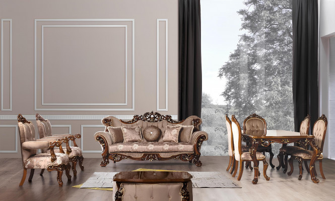 Fauteuil Troon Stoel Bank Barok Stoelen Meubels Inrichting Fluweel Goud