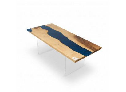 Eettafel River Table Echt Hout Riviertafel Massief Epoxyhars Tafels 181x81 Nieuw
