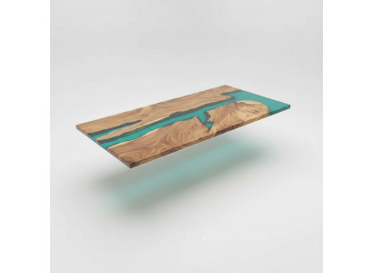 epoxyhars eettafel echt hout massief meubilair waterval epoxytafel 191x91cm