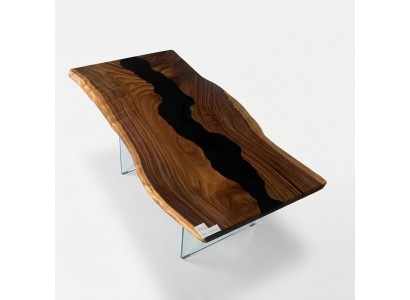 Epoxiehars Riviertafel Echt hout Zwart Water Tafel Epoxy Meubels Nieuw
