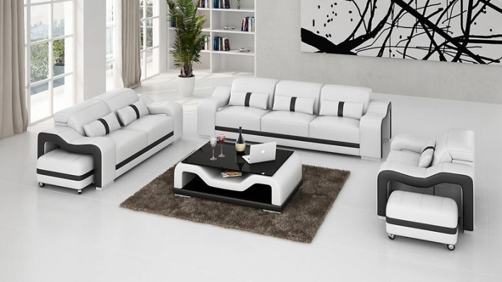 Ontwerp bankstel bank bekleding bankstellen leer modern 3+1 zits compleet set nieuw