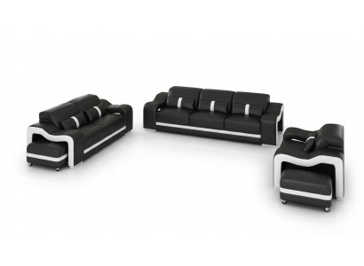 Ontwerp bankstel bank bekleding bankstellen leer modern 3+1 zits compleet set nieuw