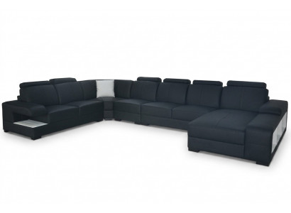 Hoekbank ontwerp hoekbank hoekbank bank bank bekleding woonlandschap LED USB