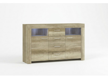 Commodes SK155 Commodes dressoir Kast 2 deuren MDF houten kast 4 laden