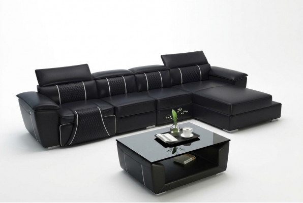 Hoekbank L-vorm bank ontwerp bank gestoffeerde lederen moderne relax automatisch nieuw