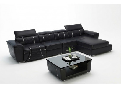 Hoekbank L-vorm bank ontwerp bank gestoffeerde lederen moderne relax automatisch nieuw