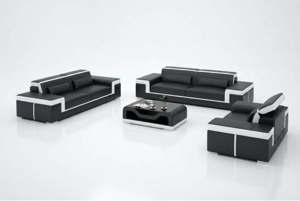 Bankstel 3+3 zits leren bank bankstel bankstel