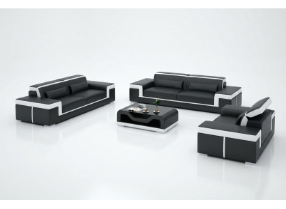 Bankstel 3+3 zits leren bank bankstel bankstel