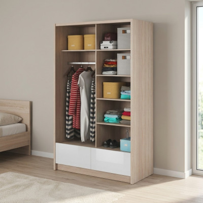 Multifunctionele planken kast opbergrek kledingkast 130cm Nieuw Garderobe
