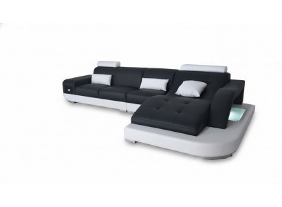 Eck bank gestoffeerde tafel banken banken woonlandschap + USB luxe set hoek
