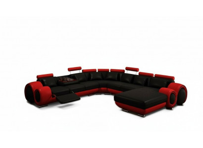 Leren bank Bank Woonlandschap Hoekbank Hoekbank Ontwerp Modern Bankstel met USB