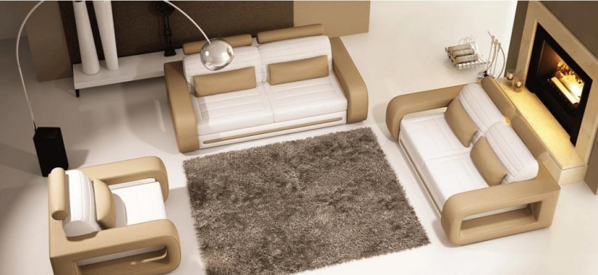 Sofaset Bank Bank Kussen Lederbank Banken Banken 3 + 2 + 1 Set Davos Set Nieuw