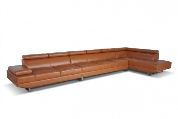 XXL Loungedroom Bank Bekleding Zithoek Leer Hoek + USB