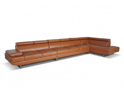 XXL Loungedroom Bank Bekleding Zithoek Leer Hoek + USB
