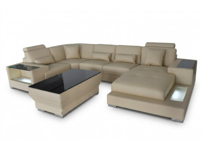 Hoekbank Ontwerp Hoekbank Hoekbank Bank Bank Woonlandschap Bekleding Tafel USB