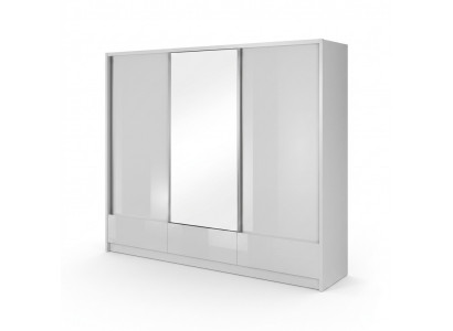 Grote zweefdeurkledingkast voor grote slaapkamers van 250 cm.