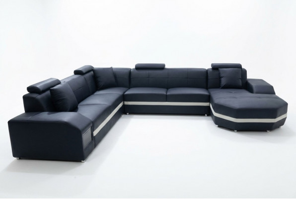 Bank hoekbank ontwerp bekleding hoekbank bank woonlandschap hoekbank U-vorm + USB