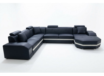 Bank hoekbank ontwerp bekleding hoekbank bank woonlandschap hoekbank U-vorm + USB