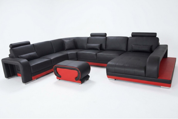 Bank Hoekbank Ontwerp Bekleed Hoekbank Woonlandschap Hoekbank Bankstel U-vorm + USB