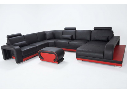 Bank Hoekbank Ontwerp Bekleed Hoekbank Woonlandschap Hoekbank Bankstel U-vorm + USB