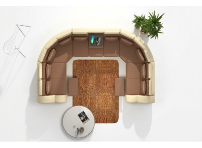 Leren bankstel met USB-bekleding Bank Bank Hoekbank Woonlandschap Gigantische XXL Relax Nieuw