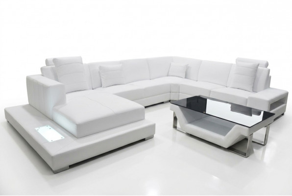 Leren bank hoekbank woonlandschap bank bekleding hoekbank zithoek + tafel + USB Leren bank hoekbank woonlandschap bank bekleding hoekbank zithoek + tafel + USB