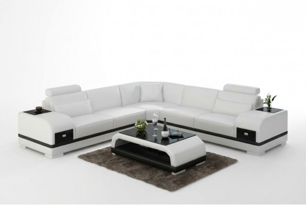 Leren bankbank woongebied hoekbank hoeksuite modern designbankstel G8013B