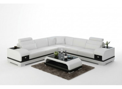 Leren bankbank woongebied hoekbank hoeksuite modern designbankstel G8013B