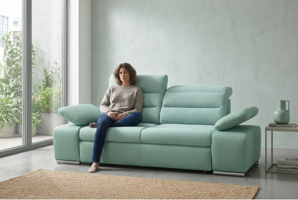 Driepersoons multifunctionele bank bank ontwerp gestoffeerde woonkamer meubels stof textiel