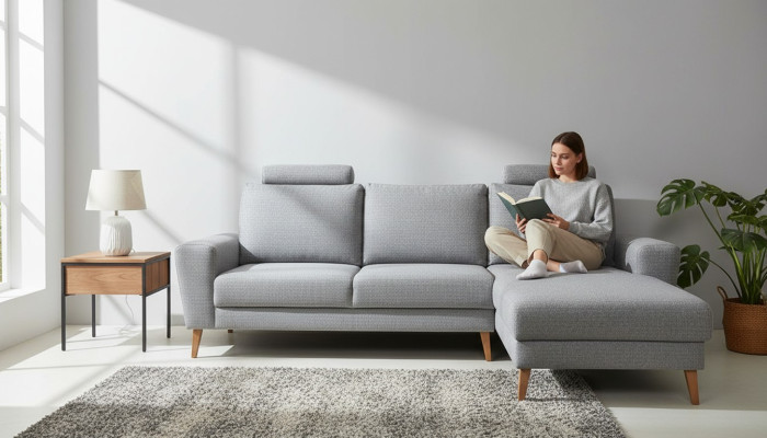 Ontwerphoekbank bank multifunctioneel woonlandschap textiel gestoffeerde banken leer nieuw