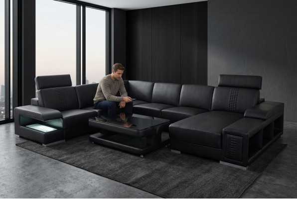 Hoekbank ontwerp bekleding hoekbank hoekbank bank woonlandschap bank tafel USB