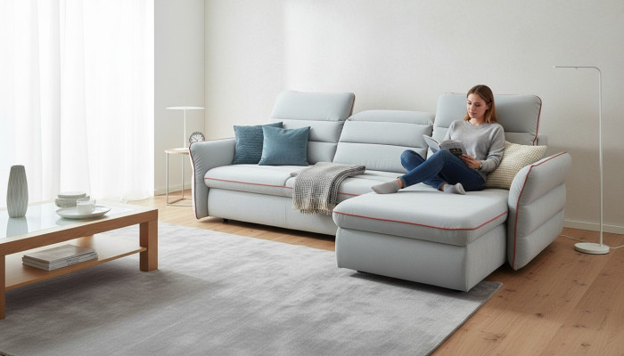 Ontwerp hoekbank bank woonlandschap textiel bekleding bankstellen leer multifunctioneel