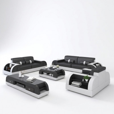 Bankstel Salonset 3+3 Zits Sets Lederen Bankstellen Bekleding Driepersoons Nieuw