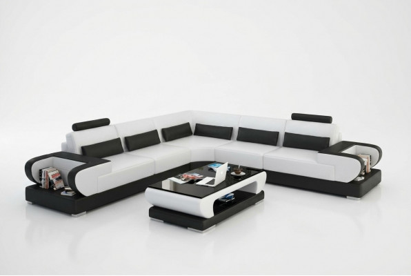 Leren bank bankstel woonlandschap hoek bankstel ontwerp moderne bank met USB-hoekbank