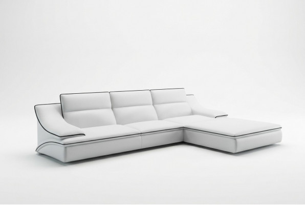 Leren bank met USB, hoekbank hoekbank zitgroep Design Modern Sofa A1160C