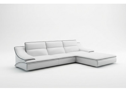 Leren bank met USB, hoekbank hoekbank zitgroep Design Modern Sofa A1160C