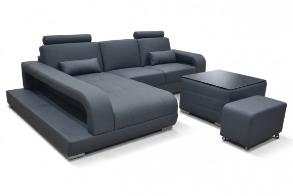 XXL bank hoekbank leer woonlandschap set ontwerp moderne bank L-vorm + USB  XXL bank hoekbank leder woonlandschap set ontwerp moderne bank L-vorm + USB