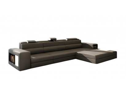 Designbank Bank Bank Bank Hoekbank Set Woonlandschap Leren Bank Haid -G