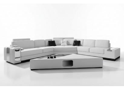 Ledersofa Ecksofa Sofa Couch Polster Designer Eckgarnitur Wohnlandschaft Lima