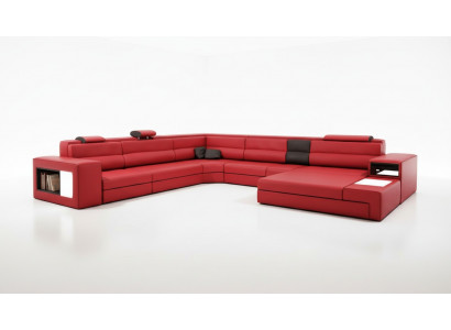 Hoekbank Bank Bank Bekledingsset Design Leer Textiel Lounge Landau R