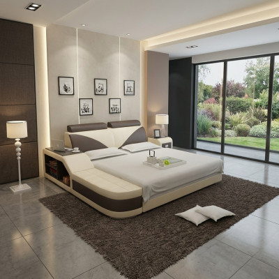 Waterbed Hotel Double Bed Complete Leather Bed, Bed Upholstered Water + USB