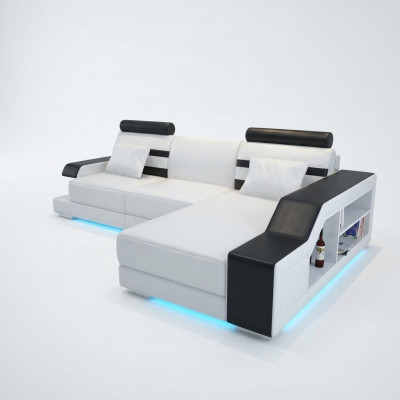 Ledersofa Bank Woonlandschap Hoekbank Hoekbank Set Ontwerp Moderne Bankstel L6016E