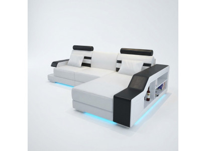 Ledersofa Bank Woonlandschap Hoekbank Hoekbank Set Ontwerp Moderne Bankstel L6016E