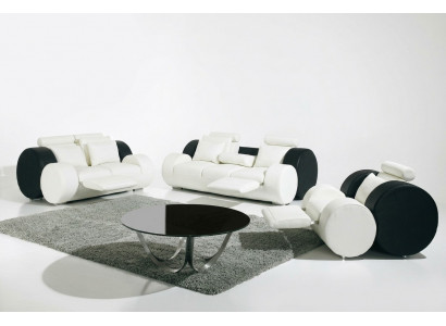 LEDEREN BANKSTEL LEDEREN BANKSTEL COMBINATIE 3+2+1 ZITS BANKSTEL DESIGNER BANK NIEUW