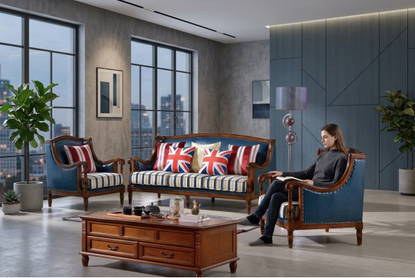 Amerikaanse meubelbankstel USA Set 3+1 zitsbank driezitter fauteuil